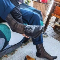 帅气锦纶丝袜男